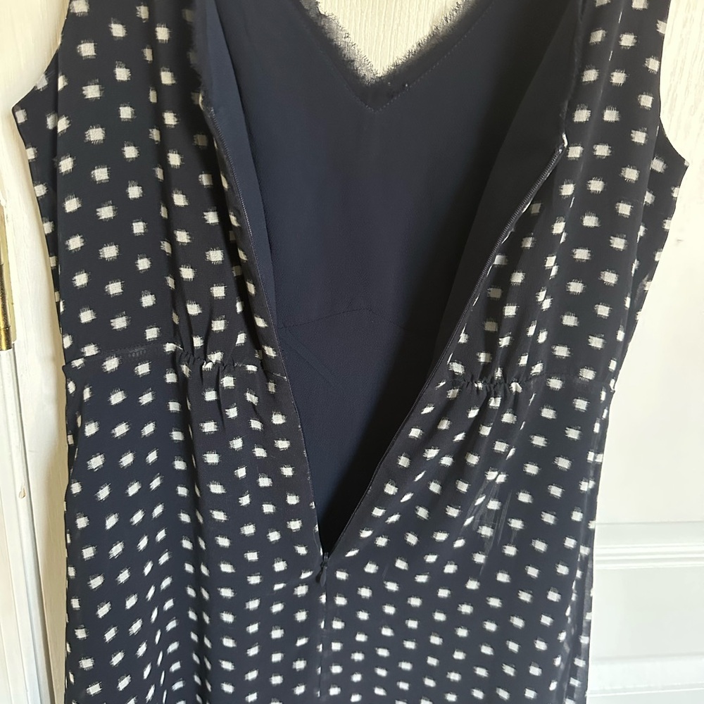 Iris Setlakwe Navy Print Midi Dress • Size 6 - Picture 3 of 7
